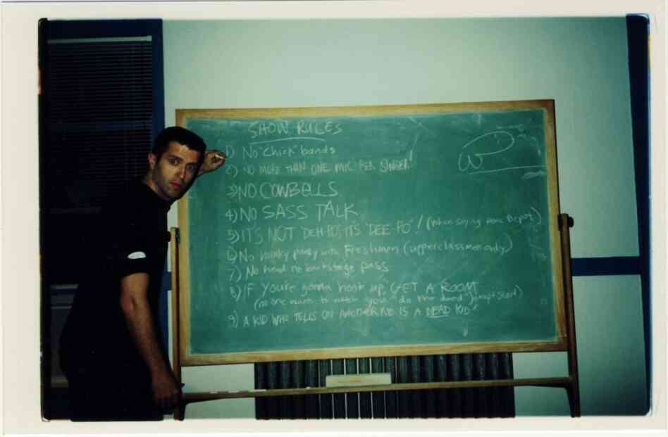photo of a chalk board with funny rules for rock bands photo of a chalk board with funny rules for rock bands